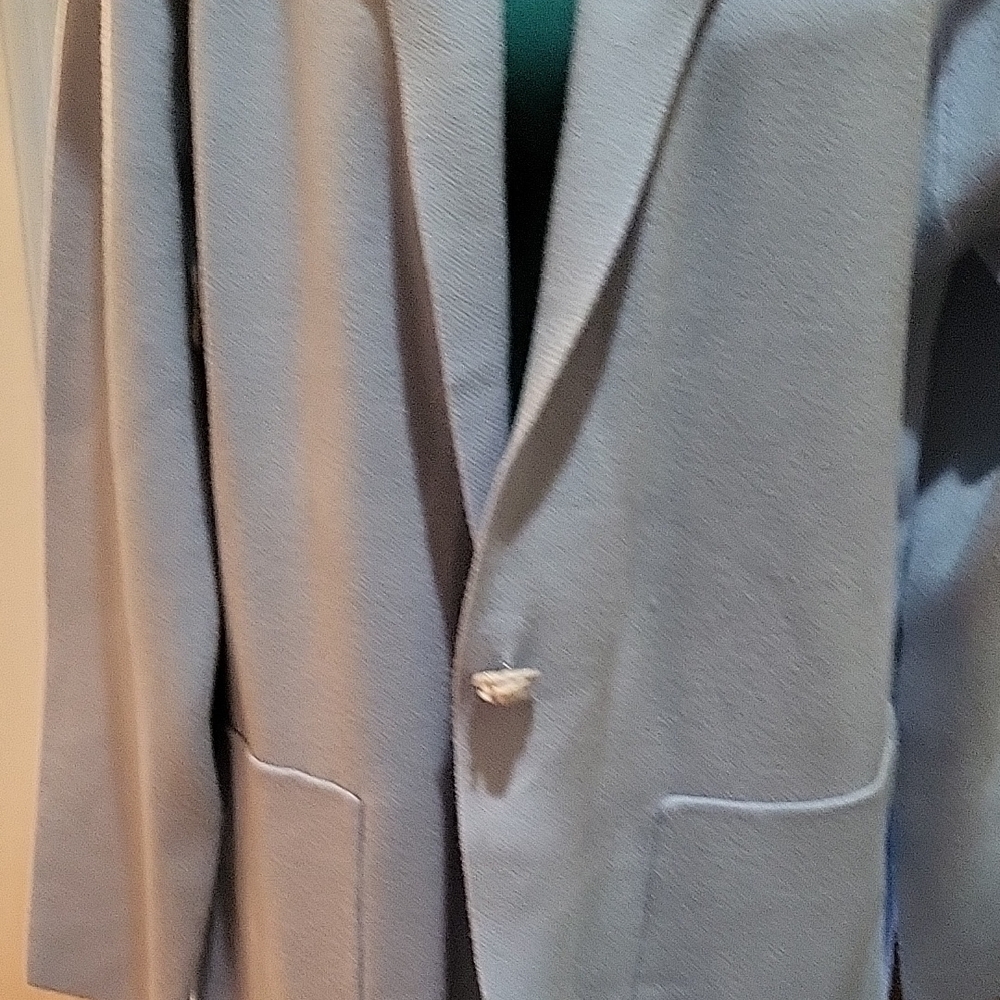 Blue Oversized Trench Coat with Wide Lapel - Picture 5 of 7
